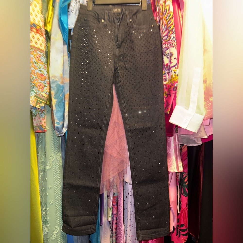Cache Black Studded Skinny Pants